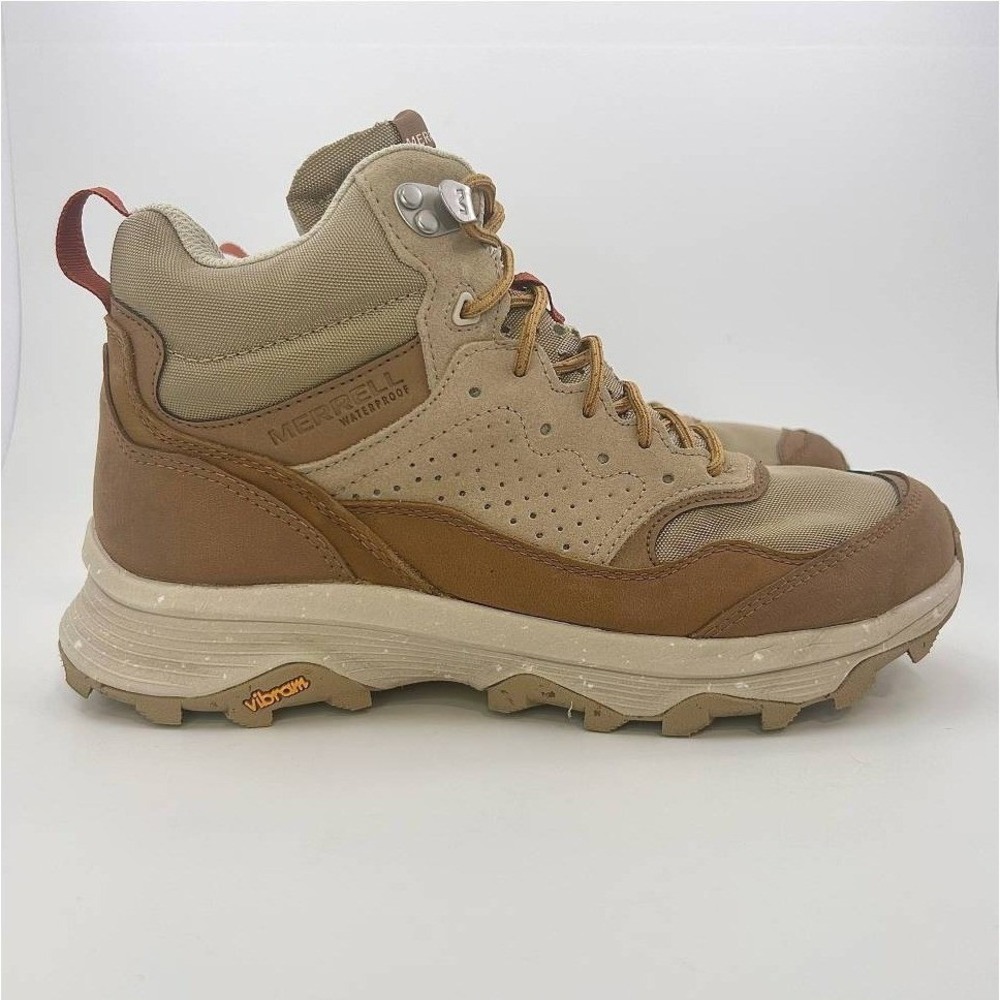 Merrell Speed Solo Mid J005386 Womens 9.5 Tobacco Waterproof Hiking Boots - Picture 3 of 10
